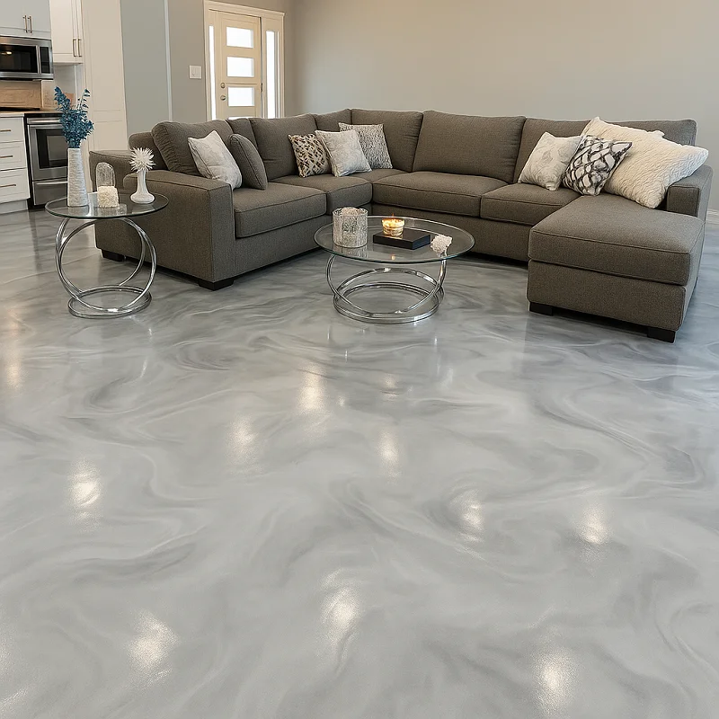 3d Epoxy Flooring in Living Room