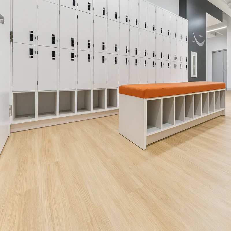 GYM Flooring in Locker Room