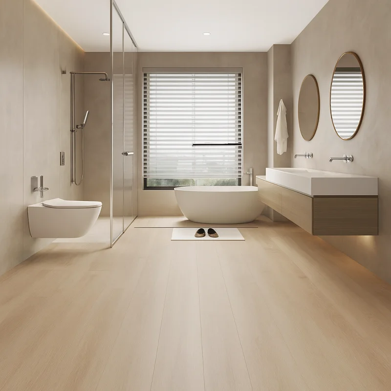 Hybrid SPC Flooring in Bathrooms