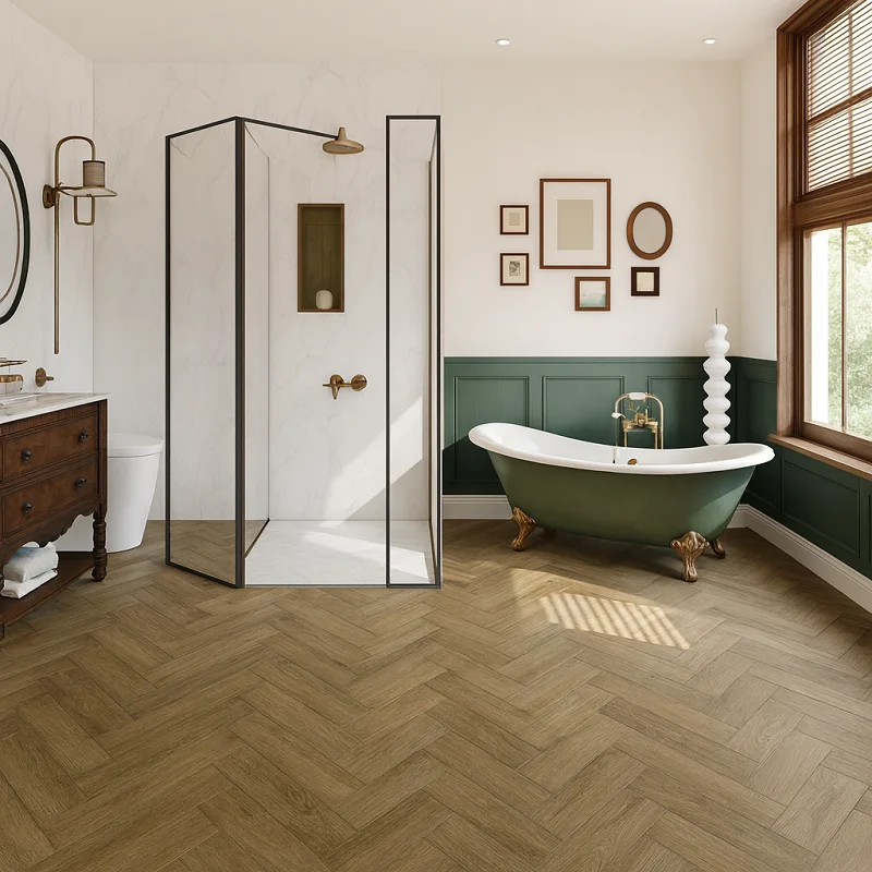 Interlocking SPC Tiles in Bathrooms