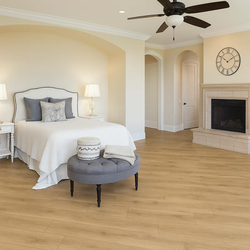 Oak SPC Flooring in Bedroom