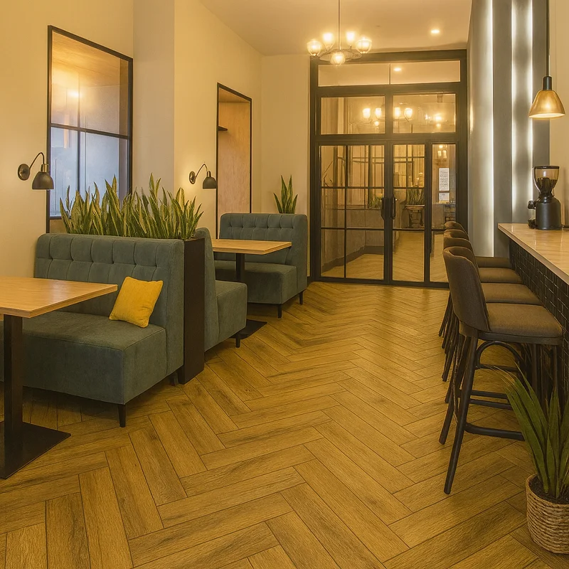 Oak SPC Flooring in Restaurant