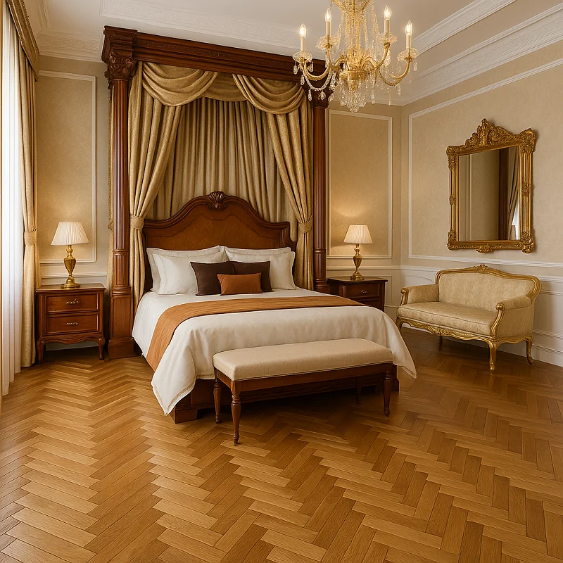 Parquet Flooring in Bedroom