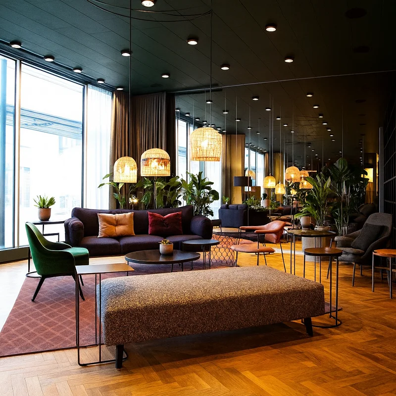 Parquet Flooring in Hotel Lobby