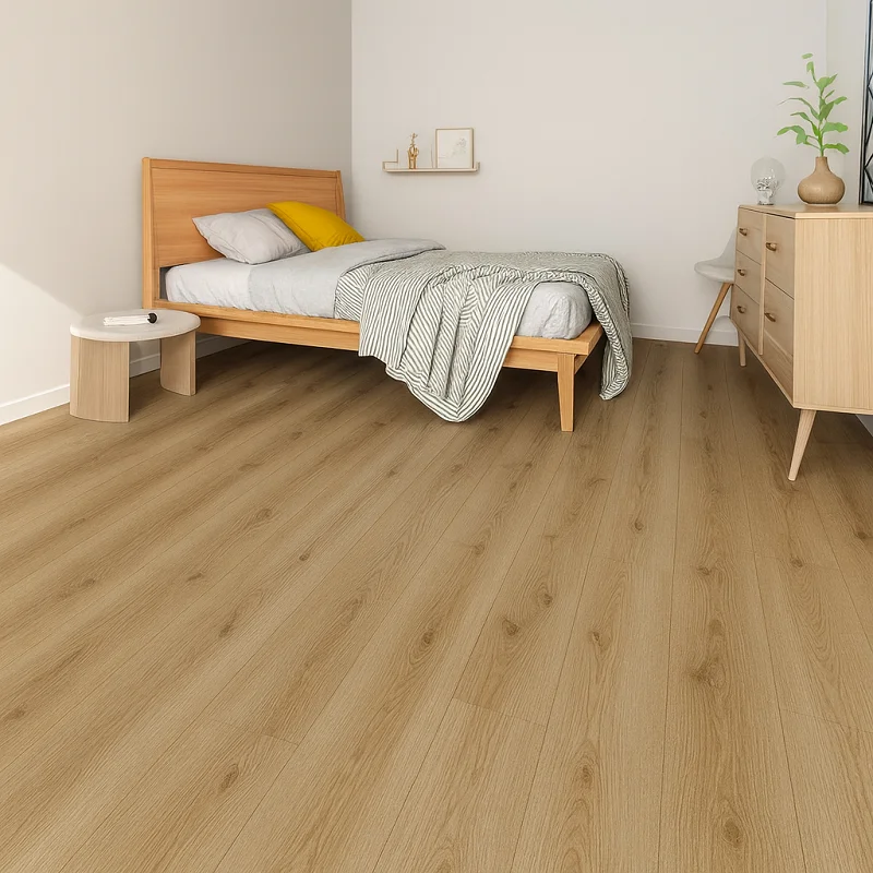 SPC Caramel OAK Flooring in Bedroom