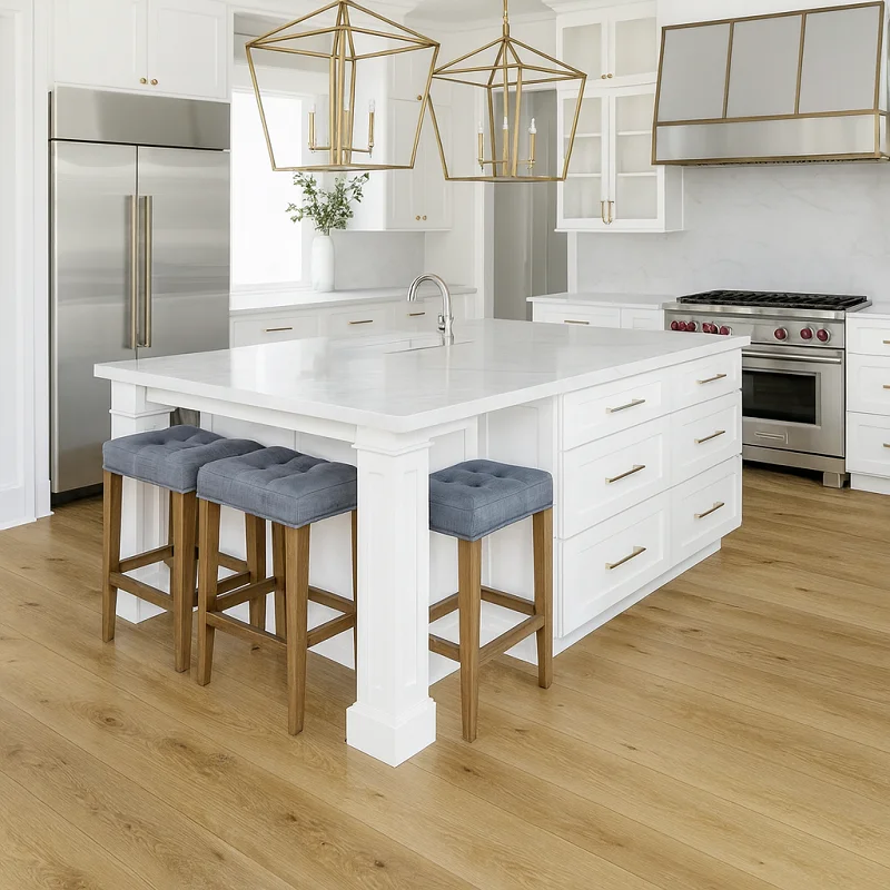 SPC Golden Oak Flooring in Kitchens