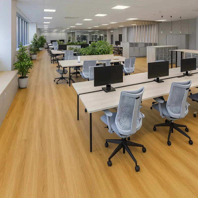 SPC Golden Oak Flooring in Offices