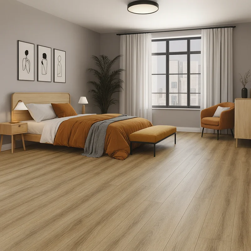SPC Vinyl Click Flooring in Bedroom