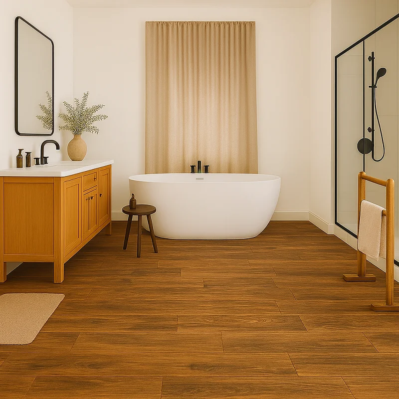 Spc Vinyl Plank Flooring in Bathroom