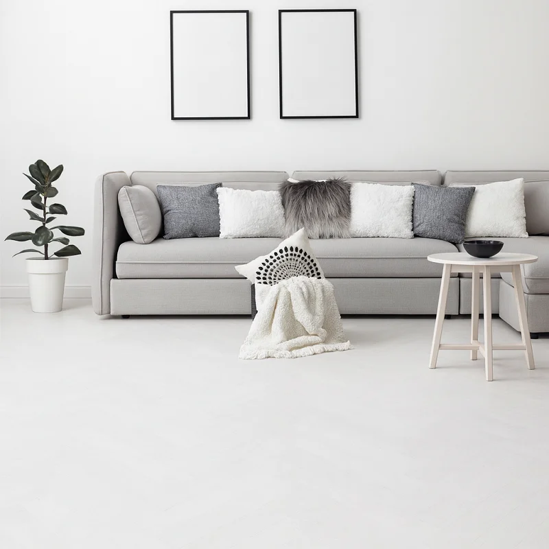 White SPC Flooring in Living Room