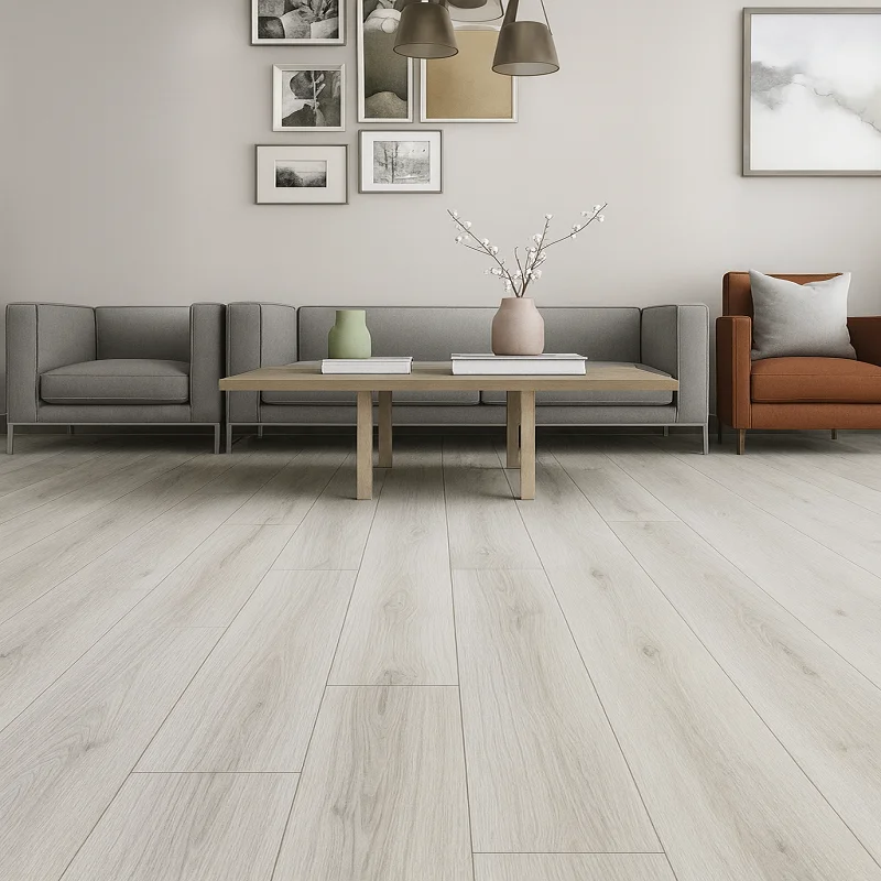 White SPC Flooring in Living Room