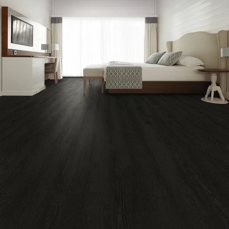 Black Spc Flooring in Bedroom
