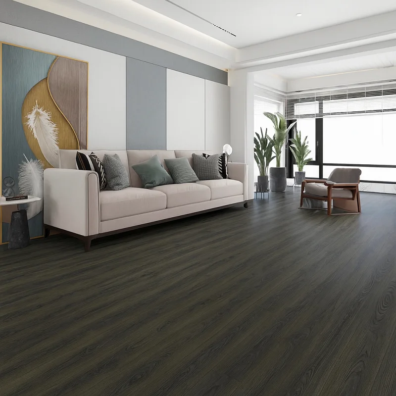 Black Spc Flooring in Living Room