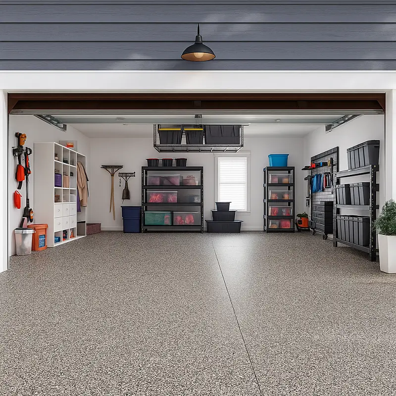 Flex Epoxy Flooring in Garage