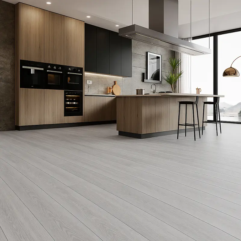 Grey SPC Flooring in Kitchen