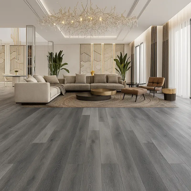 Grey SPC Flooring in Living Room