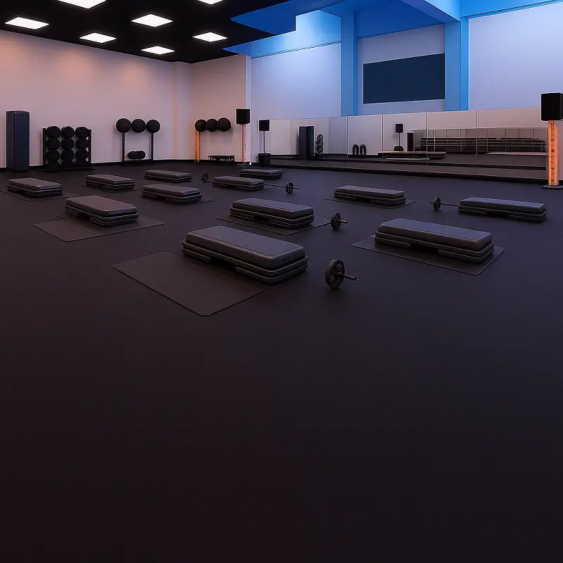 Rubber Flooring in Fitness Centre