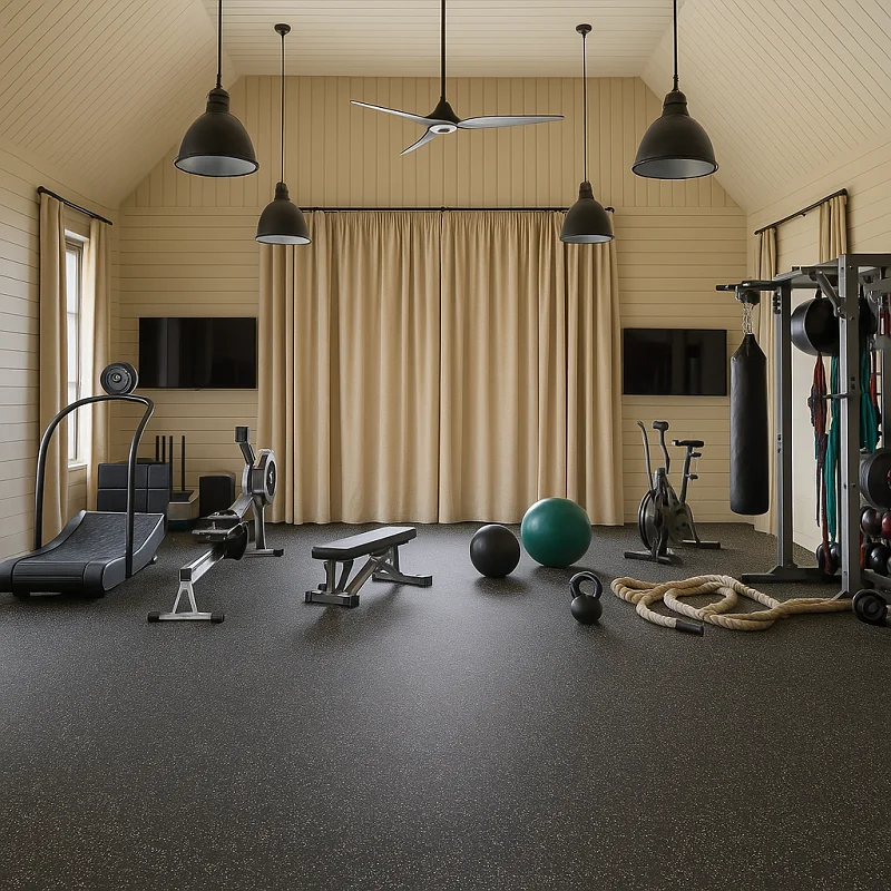 Rubber Flooring in Home Gym