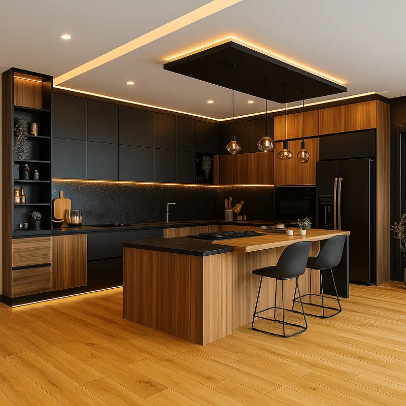 SPC Malt Oak Flooring in Kitchen