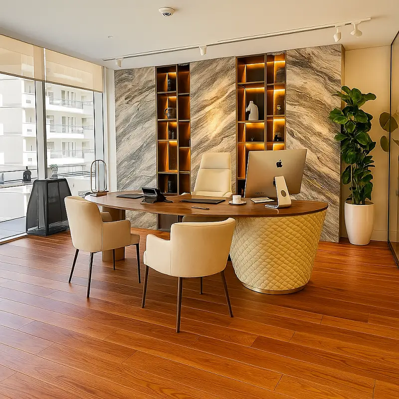 SPC Malt Oak Flooring in Office