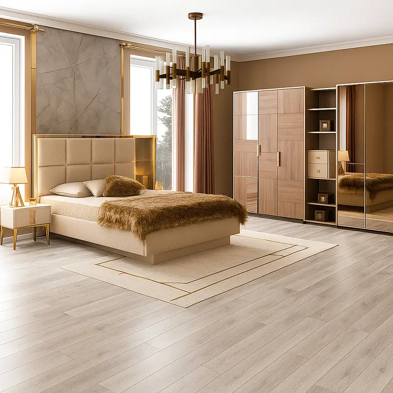 SPC Plank Flooring in Bedroom