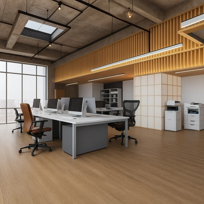 SPC Rigid Core Flooring in Office