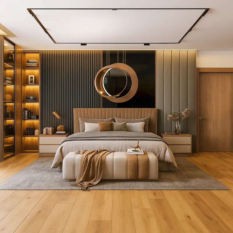 SPC Tiles Plank in Bedroom