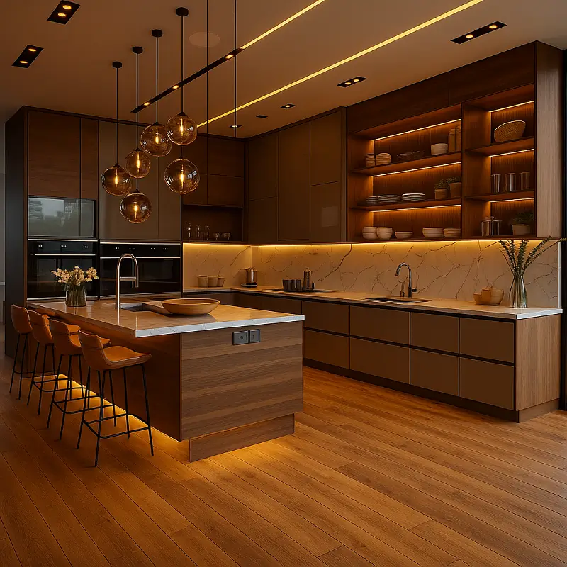 SPC Tiles Plank in Kitchen