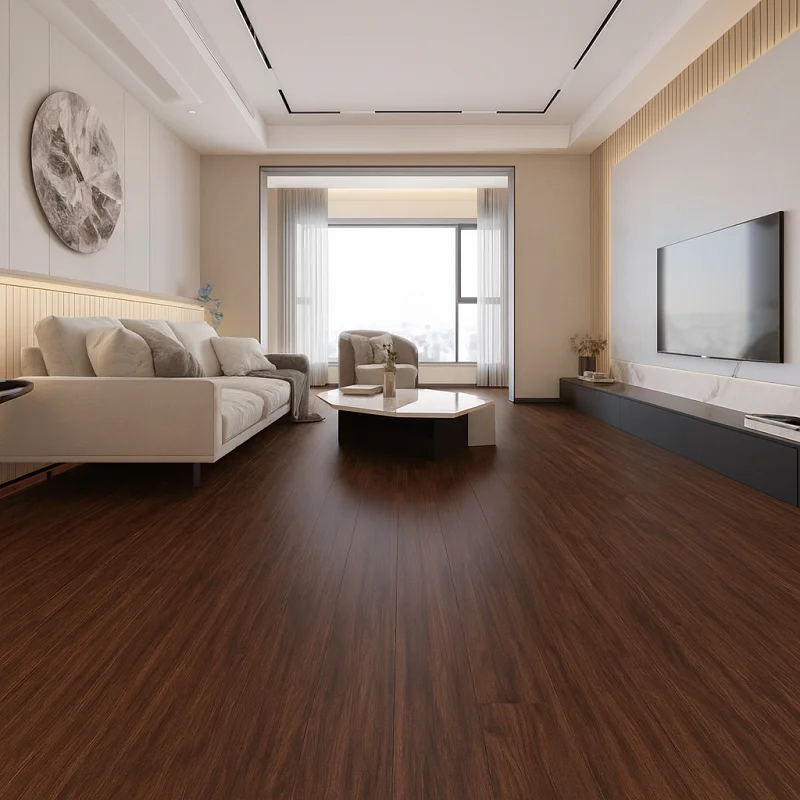 SPC Walnut Oak Flooring in Living Room