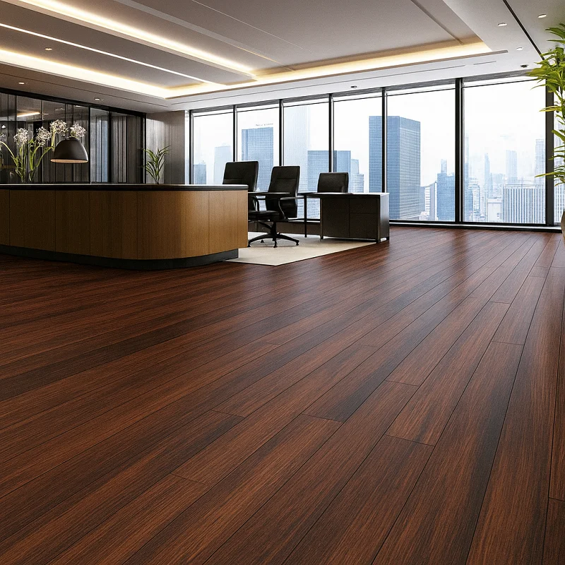 SPC Walnut Oak Flooring in Office